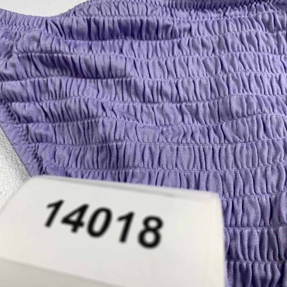 Bar III Womens Pucker Up Textured Bikini Swim Bottoms XS Lavender Haze Beachwear - Picture 5 of 6